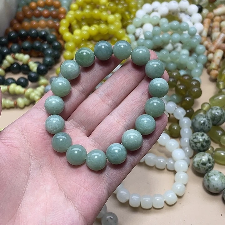 蛇纹石玉未镶嵌手链