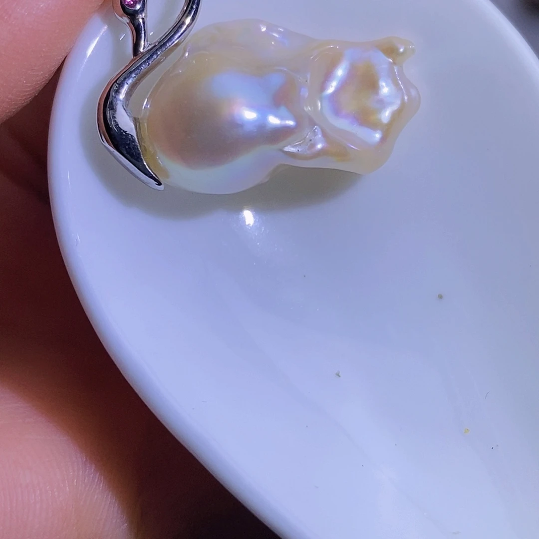 银S925镶嵌淡水珍珠淡水珍珠