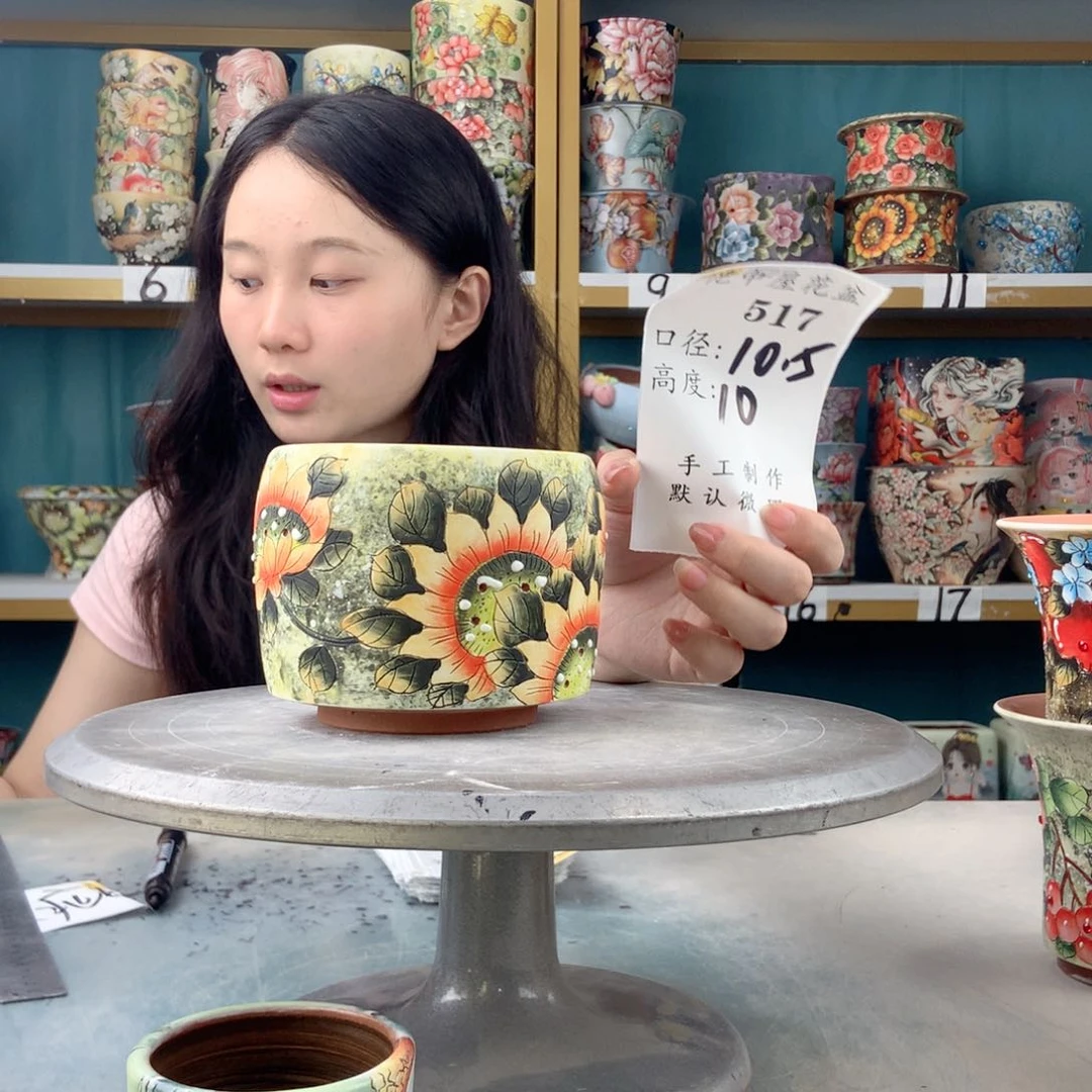 罐景德镇手工瑕疵517