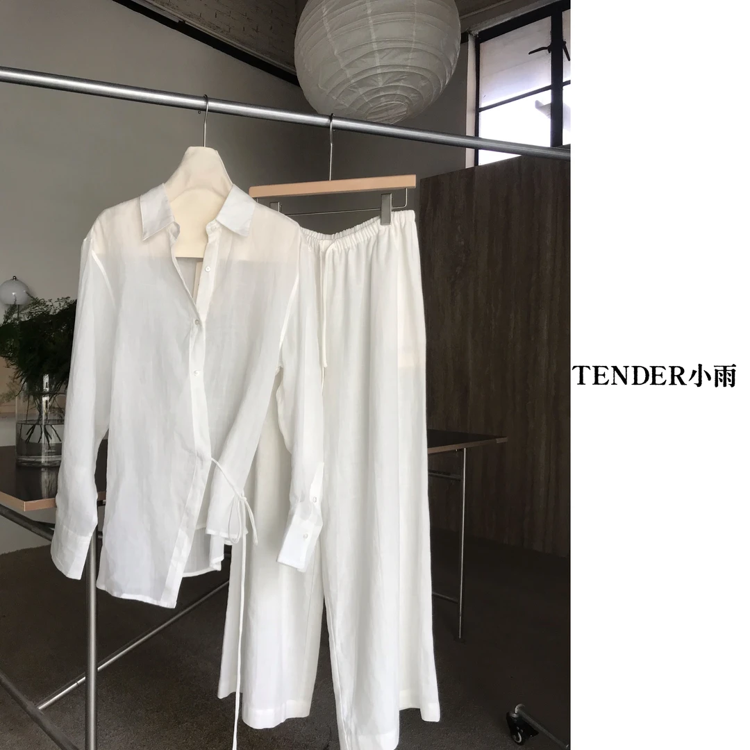 【衬衫】夏季翻领气质高级感极简风长袖衬衣6171