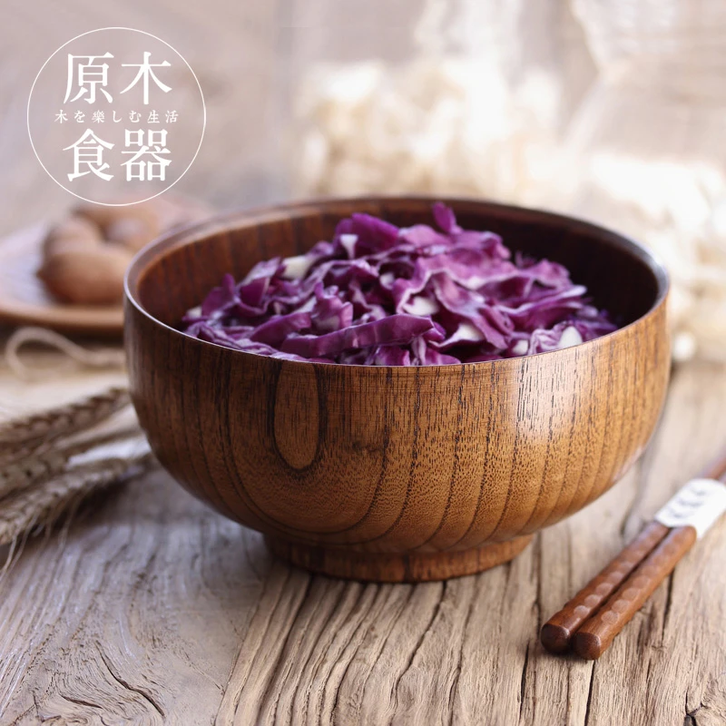 自然之风 酸枣木超大面碗酸枣木碗