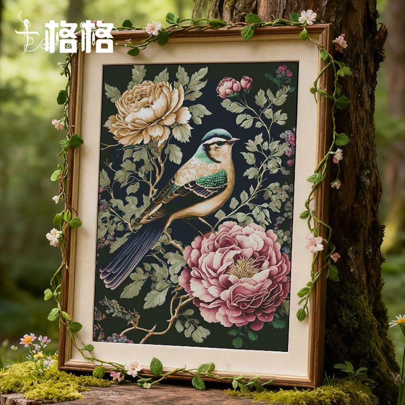十字绣 GSG系列 新款 满绣 提供sagaPDF 牡丹花鸟集