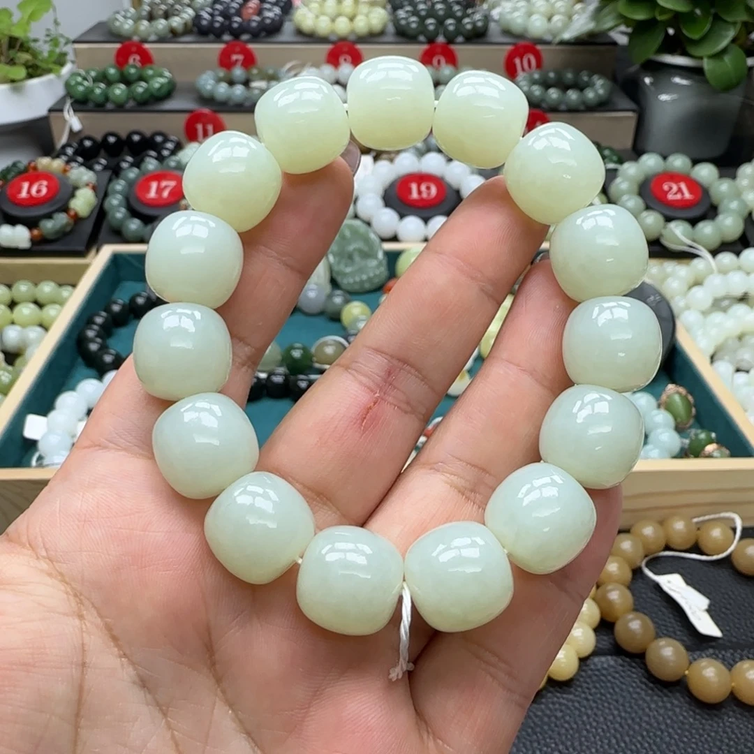 和田玉未镶嵌手链15