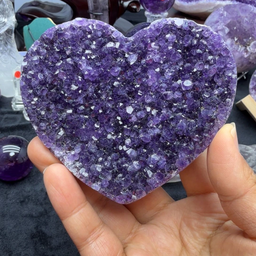 水晶未镶嵌摆件爱心