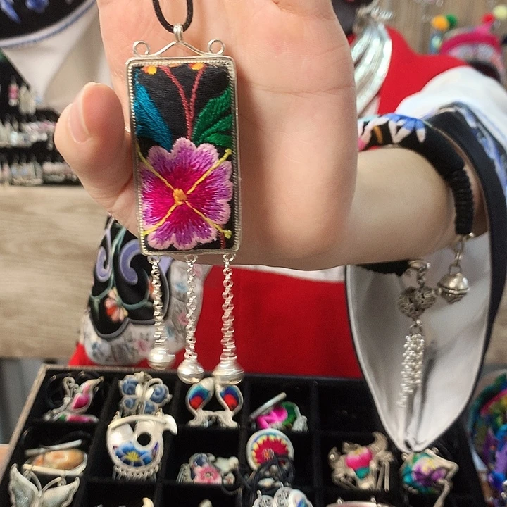 花岗石纯铜锡合金纯铜项链吊坠