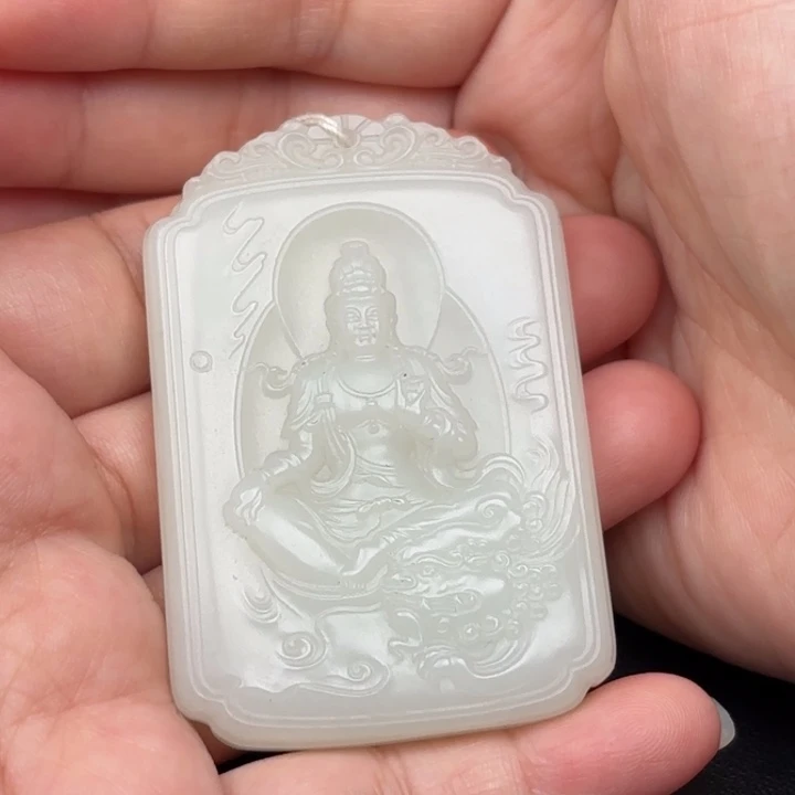 未镶嵌和田玉挂件@**坚