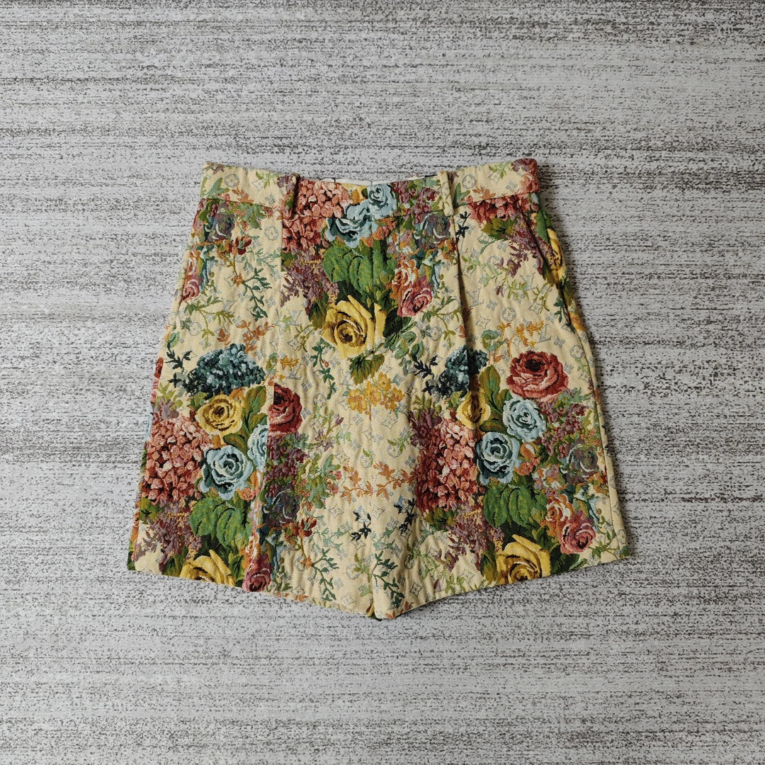 未使用 LouisVuitton/路易威登 花卉满印休闲直筒短裤/42码＃9511