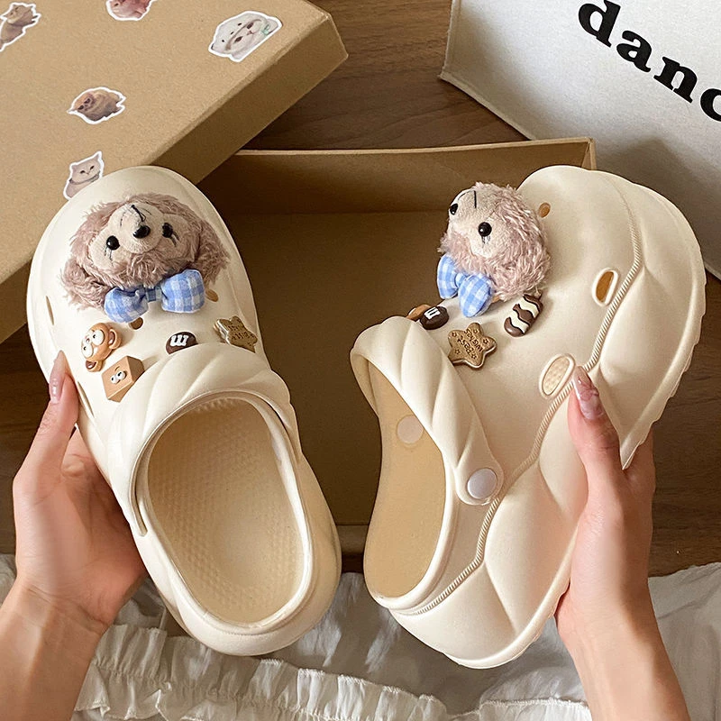 EVA洞洞鞋百搭透气舒适清凉夏日diy海边沙滩包头凉拖鞋女