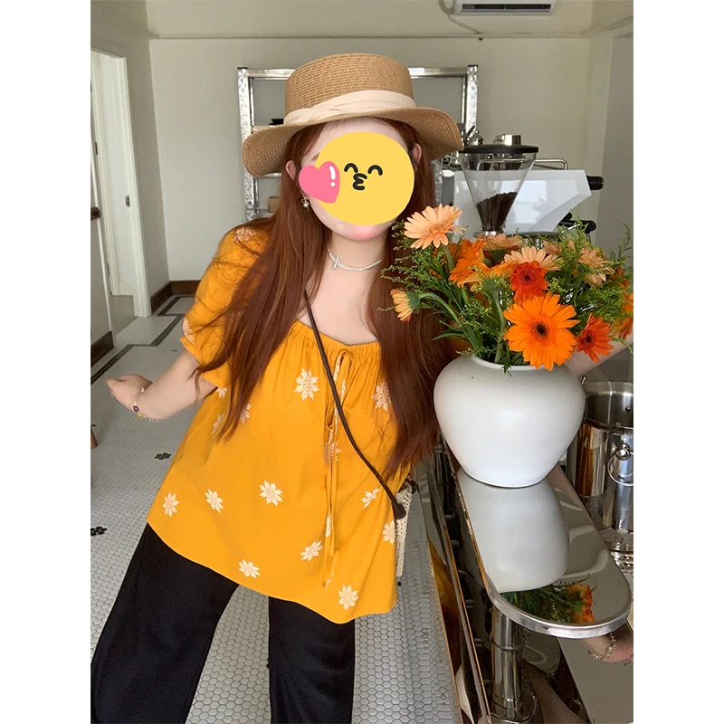 韩系通勤小众泡泡袖衬衫女2025夏季新款气质减龄百搭时尚显瘦上衣