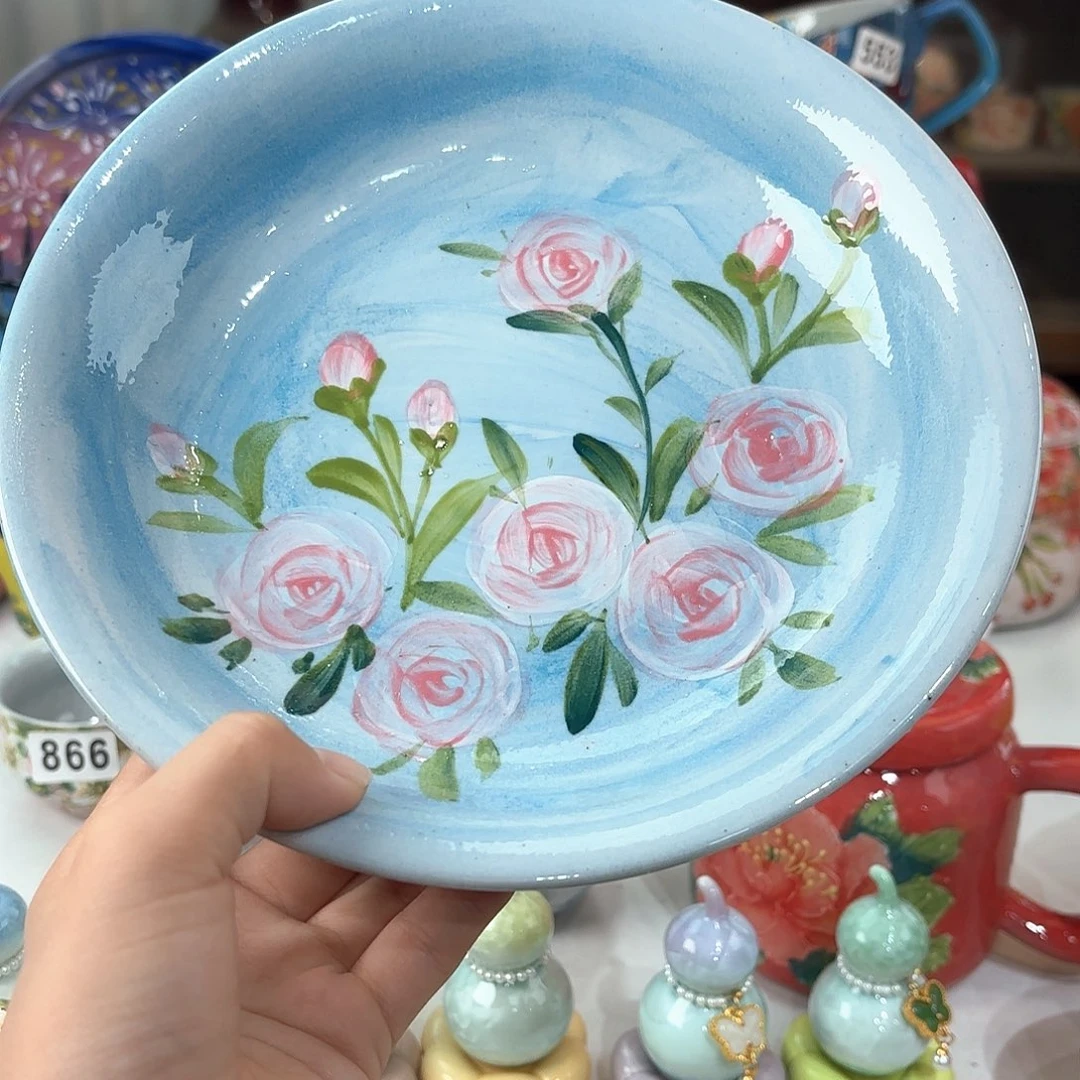 景德镇手绘高温釉下彩陶瓷茶具