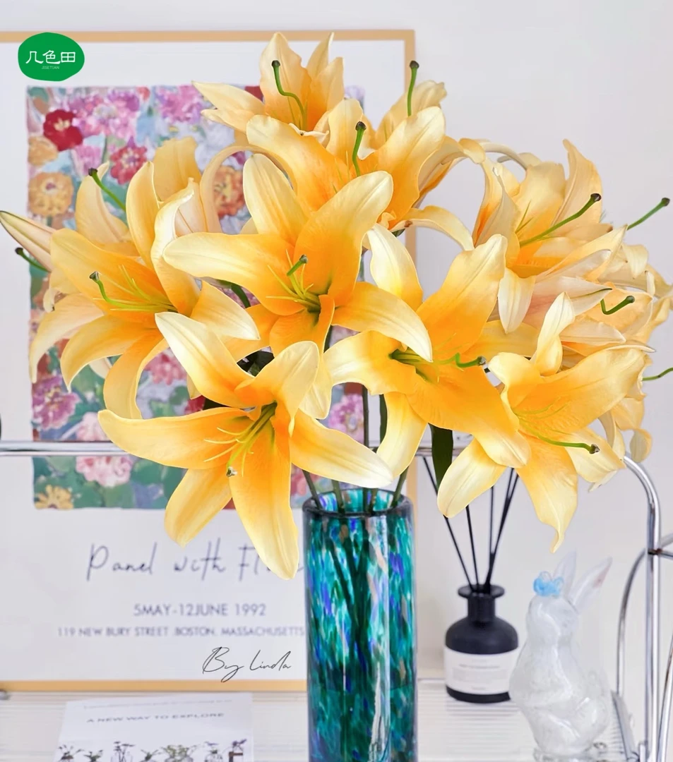 3头晚霞----单瓣百合云南直发鲜花云南花插花鲜花