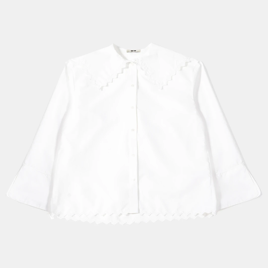 6116 复古绣花边衬衫 060212