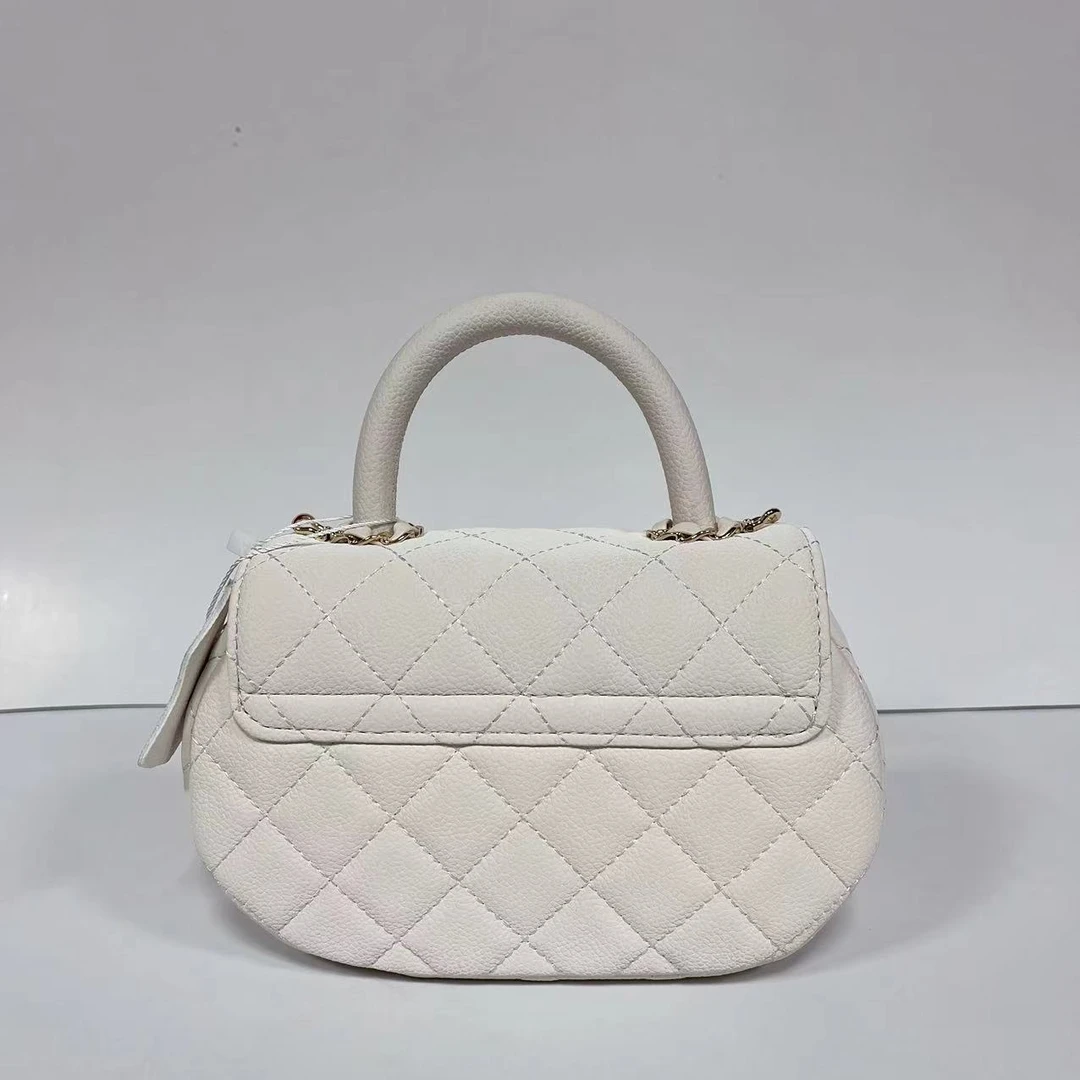 【小裴M手提】TR-原创小众设计款--白色小香风手提斜挎包