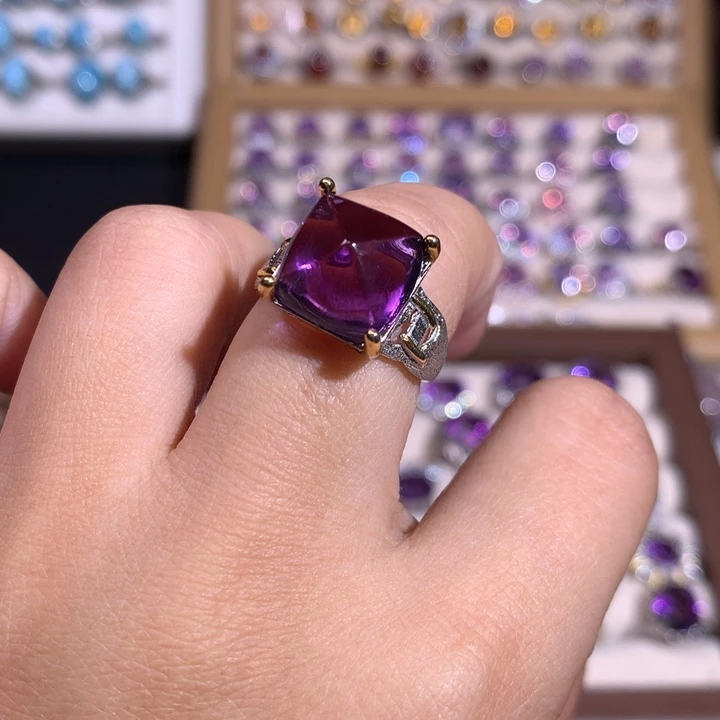 【闪购商品】水晶戒指银S925镶嵌荣*戒指