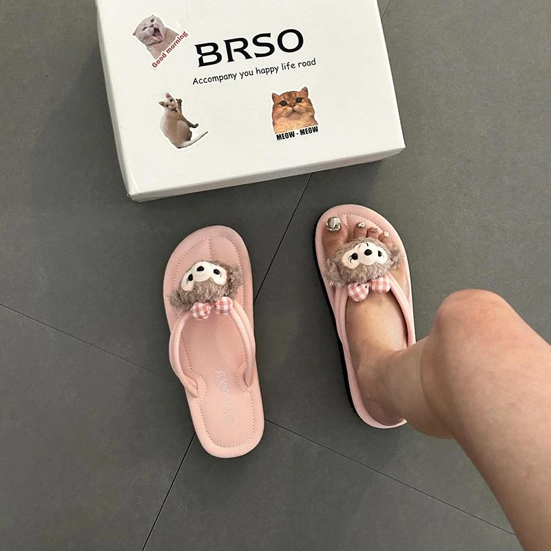 雪莉玫人字拖女夏外穿2025新款家居室内凉拖鞋厚底防滑沙滩踩屎感