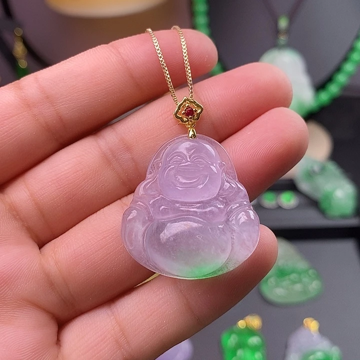 翡翠未镶嵌吊坠(赠链)