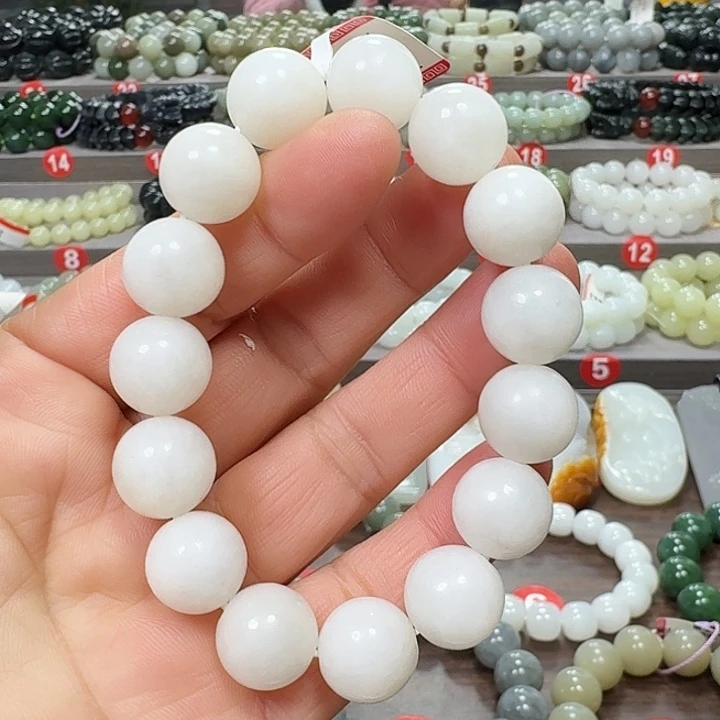 未镶嵌手链和田玉青海新料卡14