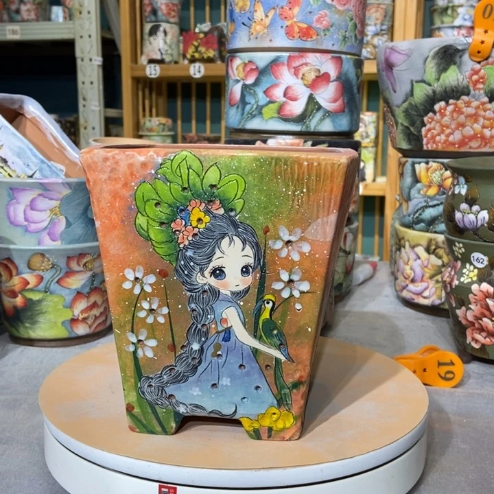 红陶景德镇艺术手绘作品