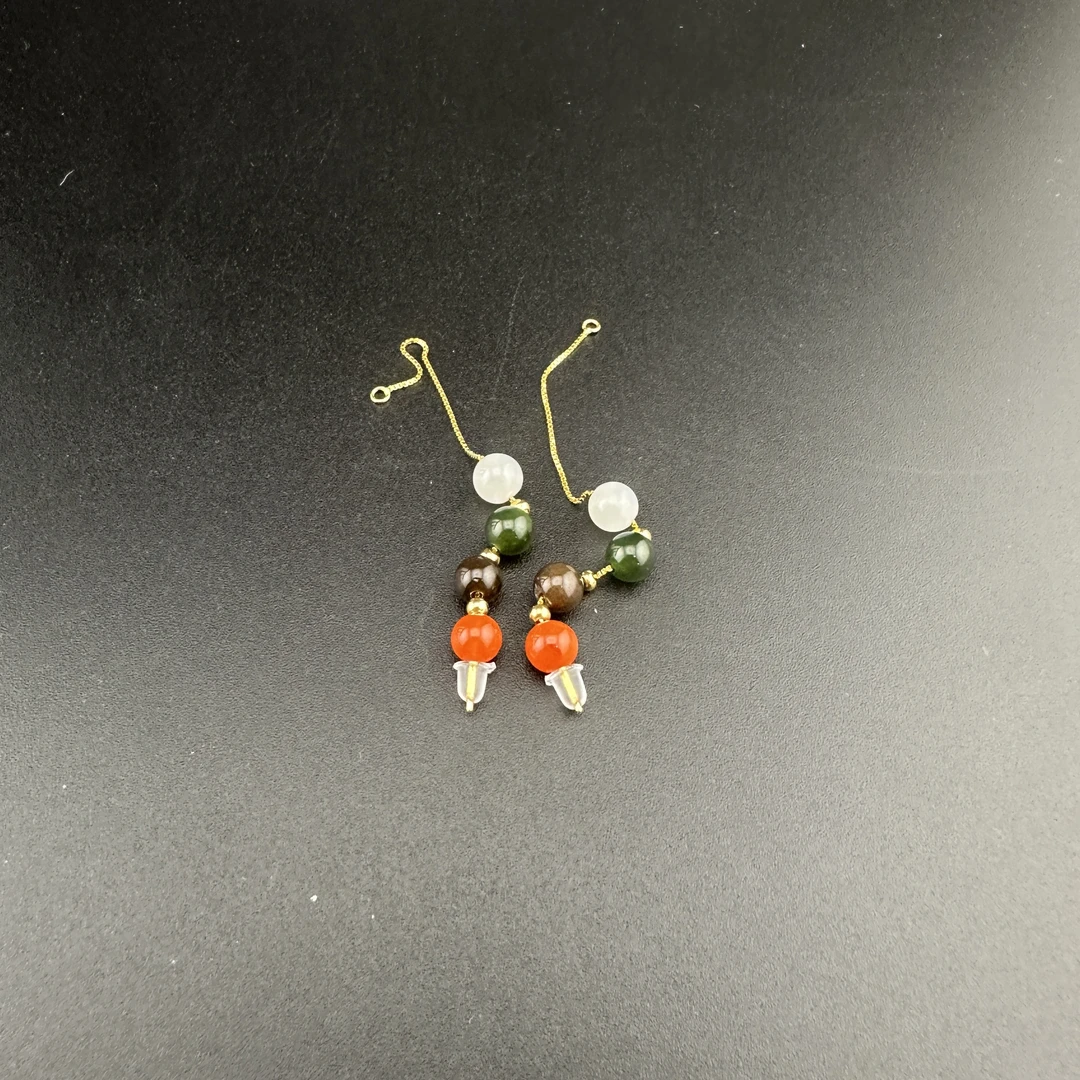 BY1204FPXQ标040 北玉精选 和田玉耳饰 多样性发货