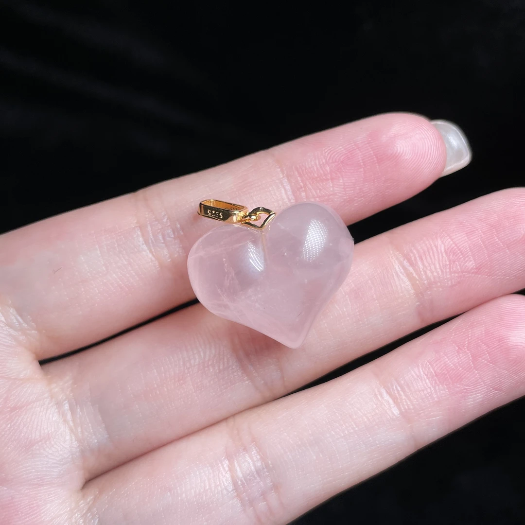 【玉总珠宝】925银粉晶吊坠约17*15*12mm多样性发一CAN2800092