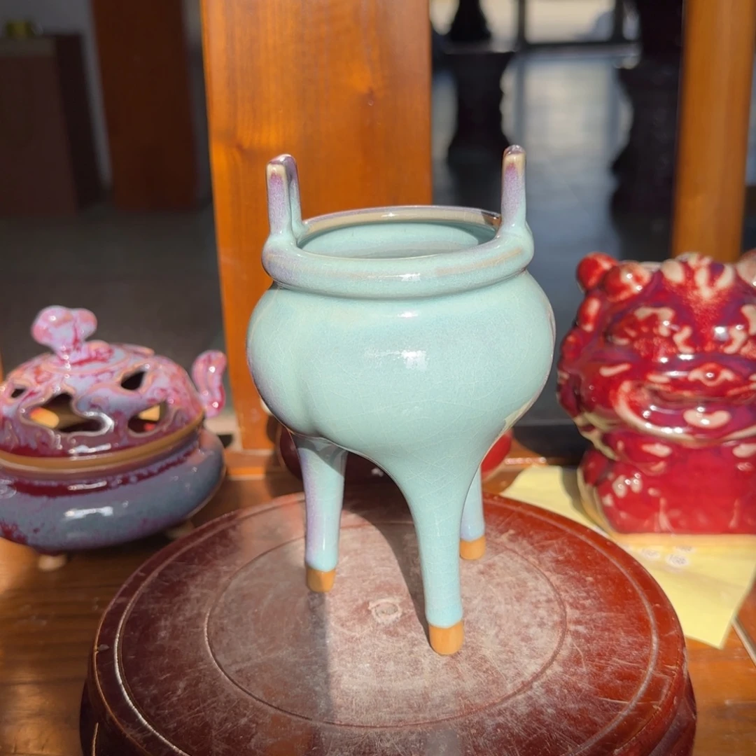 摆件瓷郑家钧窑摆件