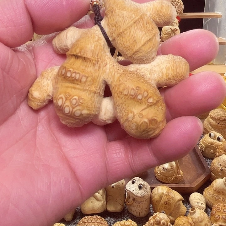 ;***)竹竹根雕生姜手把件