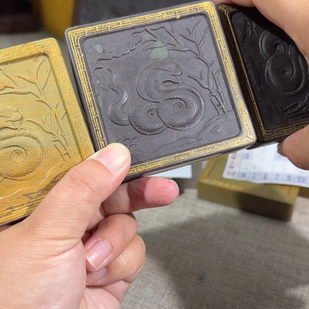 【闪购商品】忠*端砚甄选砚乡姐妹绿端2个