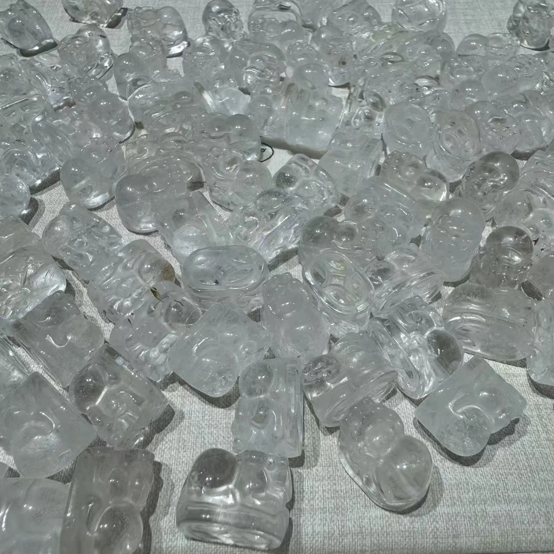 天然白水晶貔貅雕刻 多样性发一 DK06