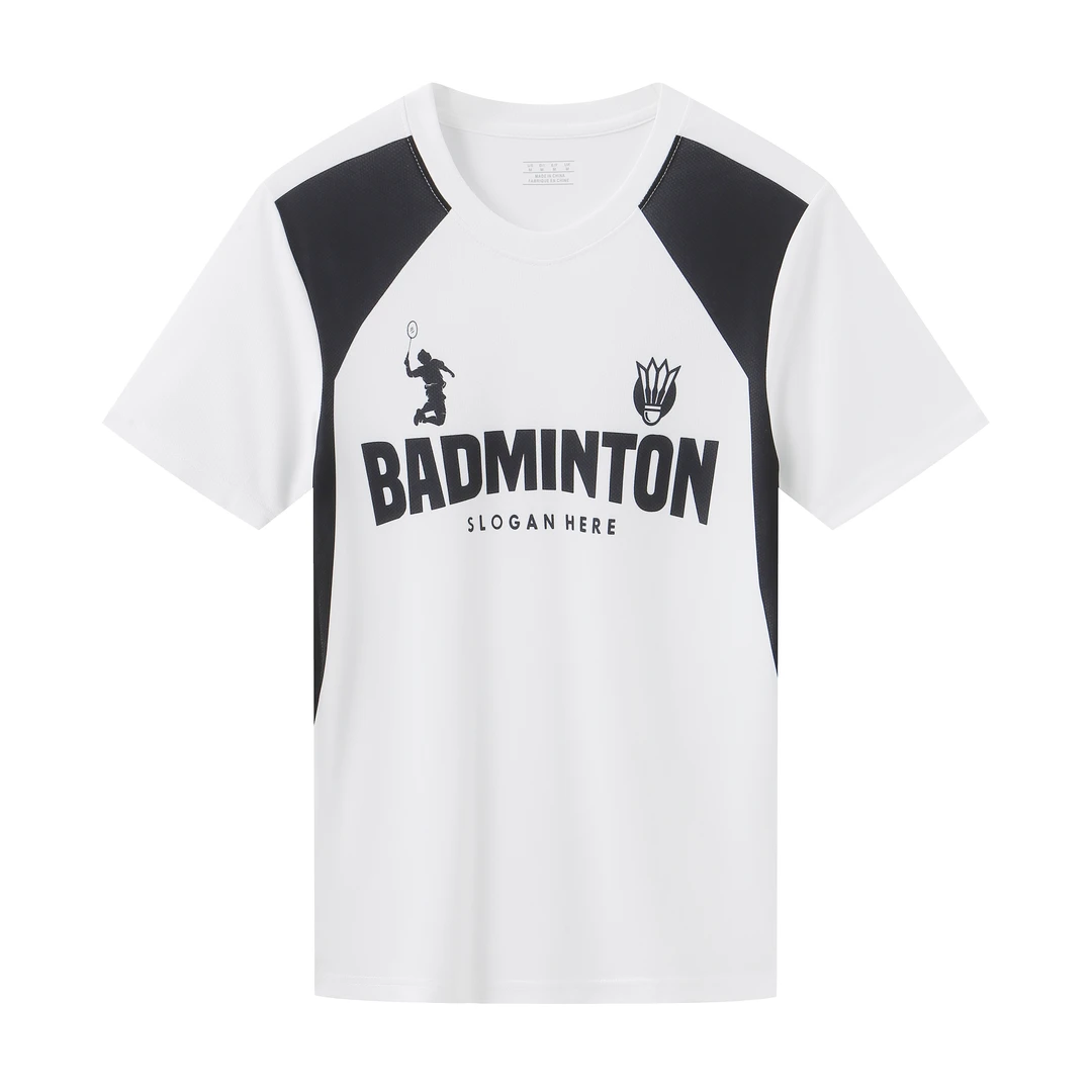 羽毛球文化衫男女羽毛球服速干透气夏季跑步健身休闲圆领运动T恤