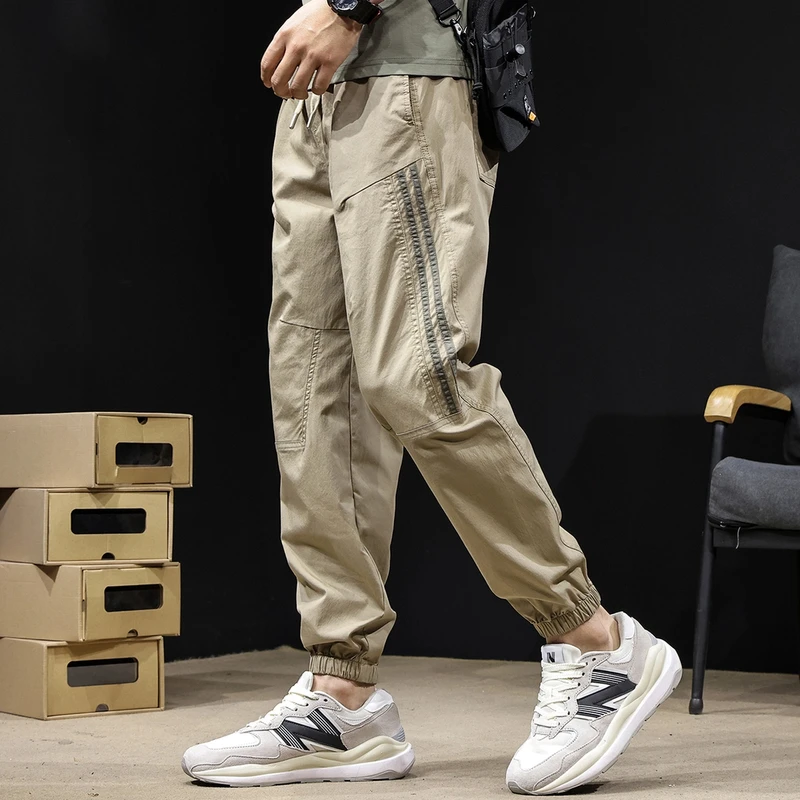 Cebrodz春季直筒百搭休闲裤男春夏薄款弹力男士束脚裤子2025新款