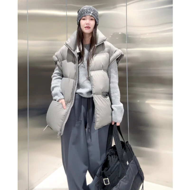 高级感超好看羽绒马甲背心女保暖2025新款秋冬季坎肩外穿马夹外套