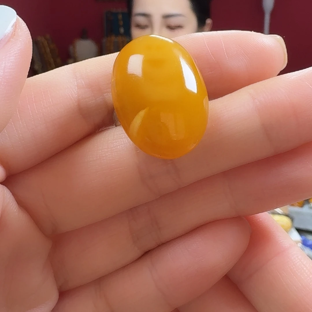 蜜蜡银S925镶嵌手链戒指