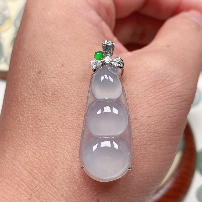 【闪购商品】翡翠18K金镶嵌吊坠(不含链)