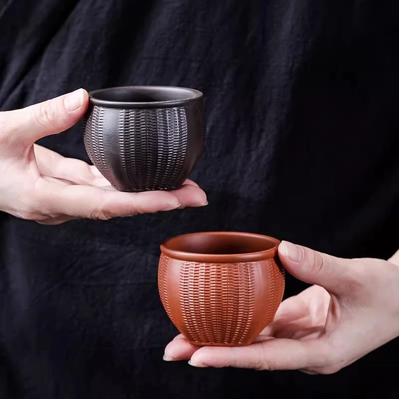 原矿紫砂功夫茶具茶杯个人家用陶瓷品茗杯