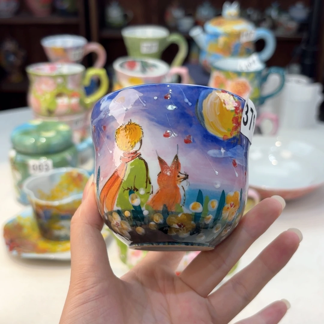 景德镇手绘高温釉下彩陶瓷茶具