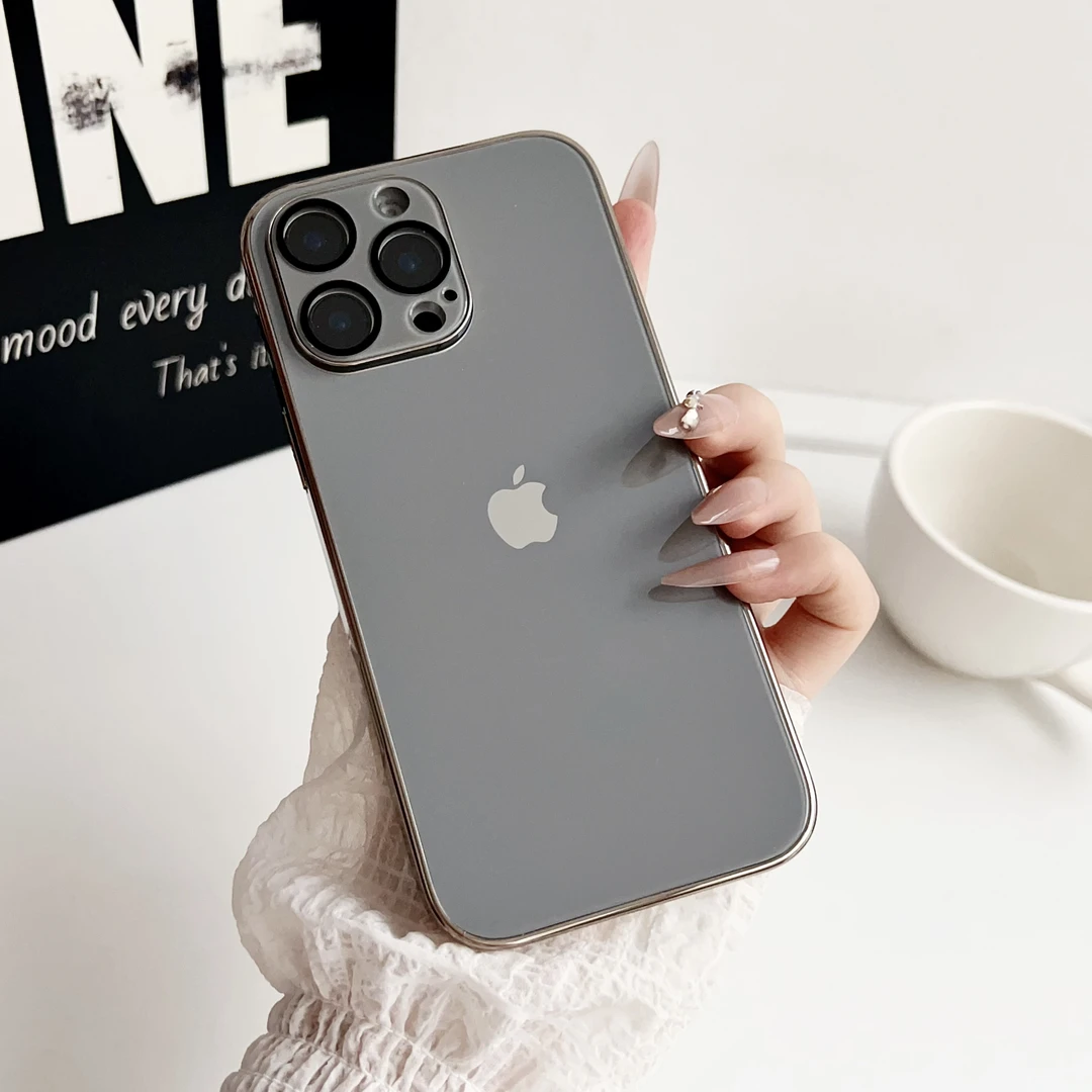 适用苹果16/15/14/13/12护镜冰感玻璃壳iPhone16promax手机壳