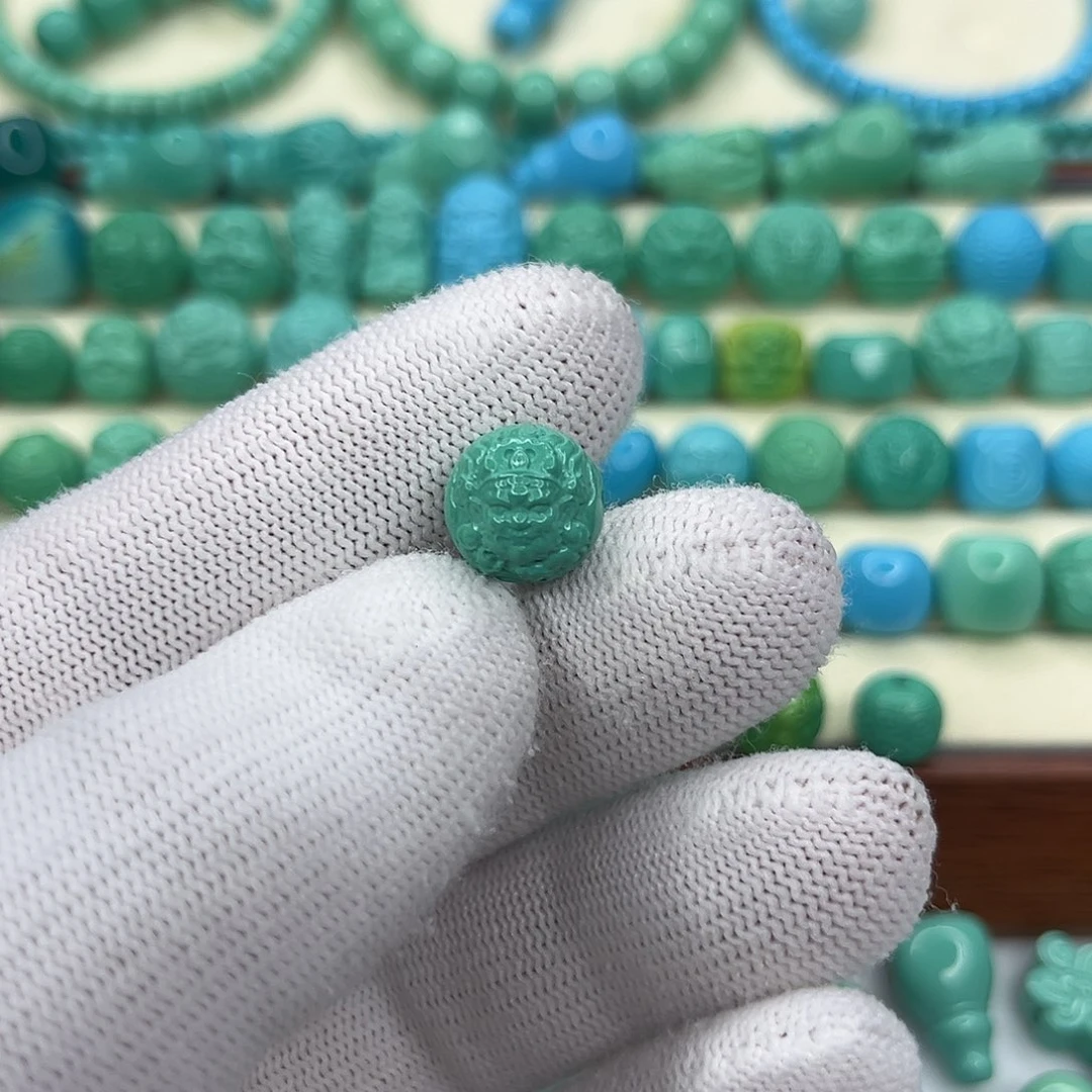 高瓷绿黄财直径11.5