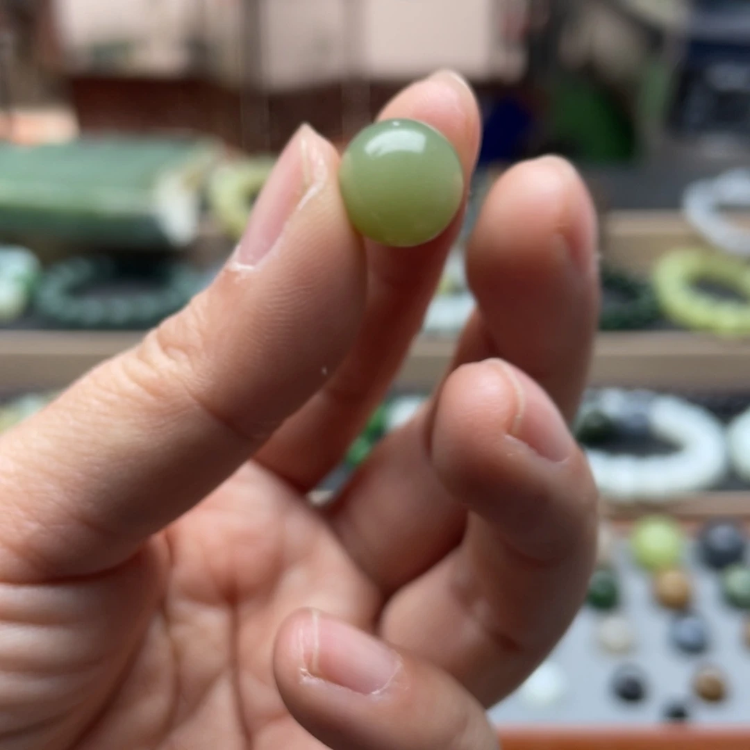 和田玉单珠12未镶嵌