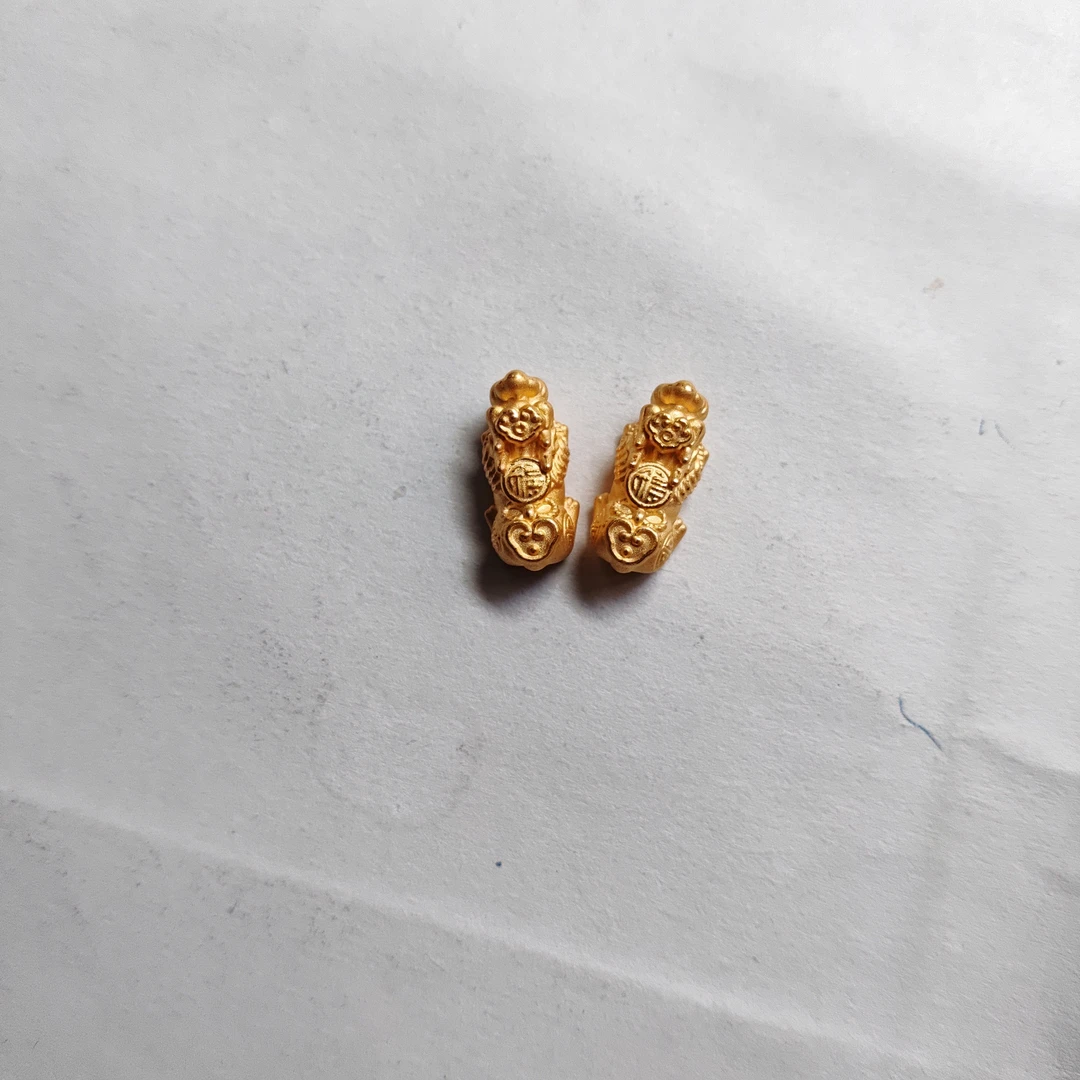 金元宝足金999貔貅珠子首饰