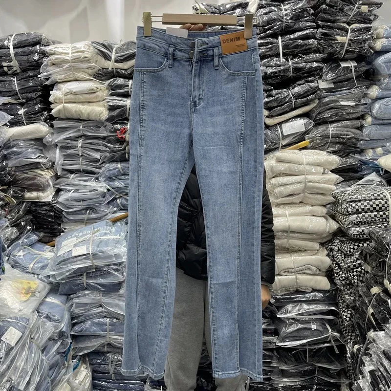 2025窄版侧开叉拖地裤K8839-1