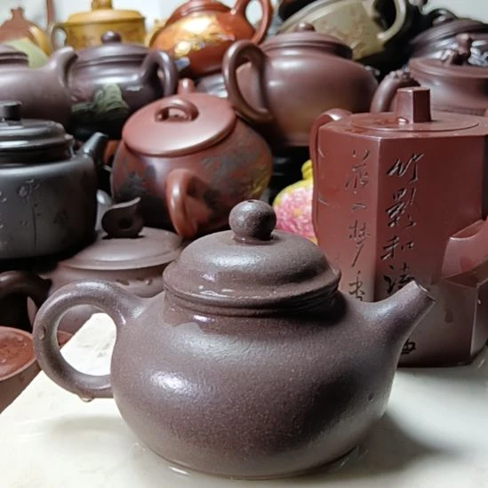 茶壶紫砂宜兴原矿桃花泥250cc紫砂壶