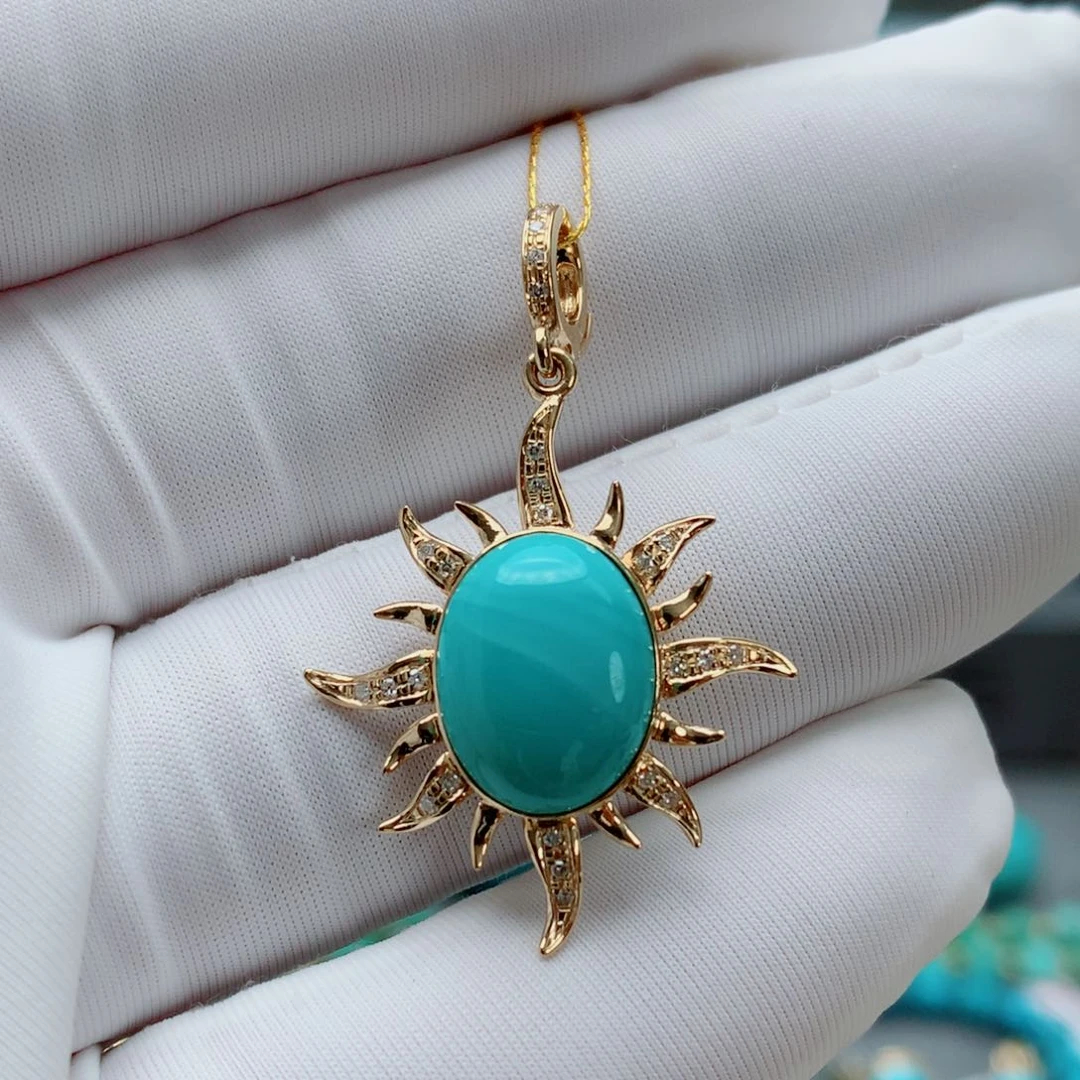 绿松石其他18K金镶嵌