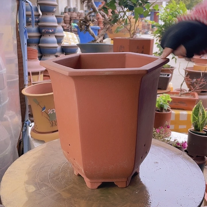 紫砂宜兴紫砂花盆宫灯大