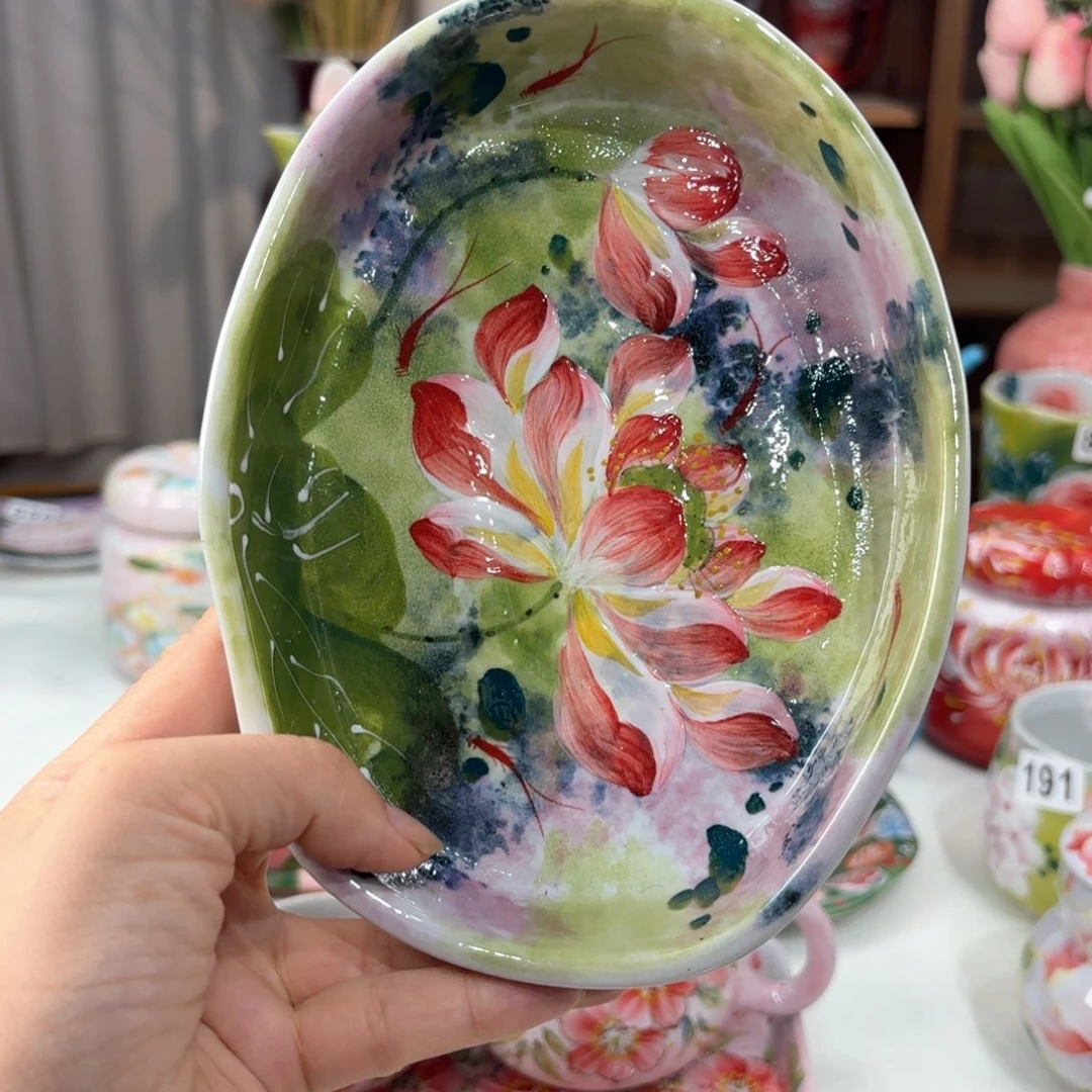 景德镇手绘高温釉下彩陶瓷茶具