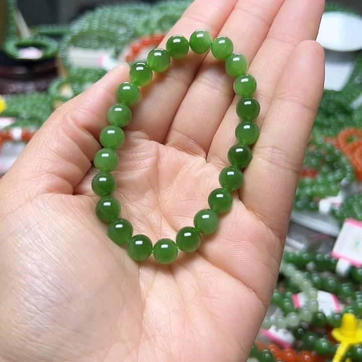 和田玉（碧玉）手链未镶嵌