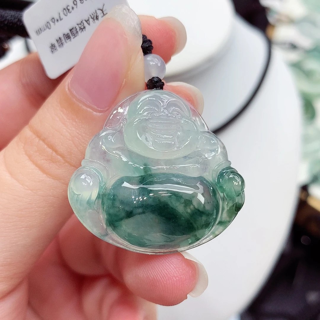 翡翠未镶嵌颈饰翡翠37，28.6/30.7/6