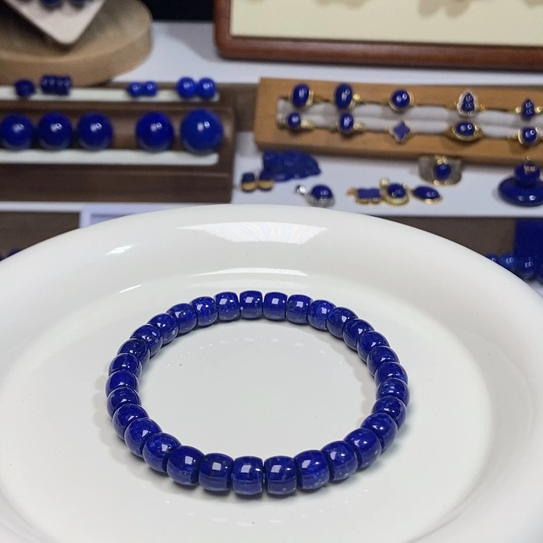 青金石未镶嵌福利 老型直切7mm