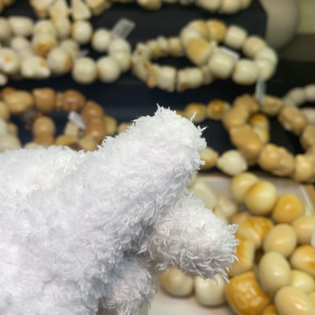 菩提根/象牙果吊坠134爱心卡20白5颗风化色5颗