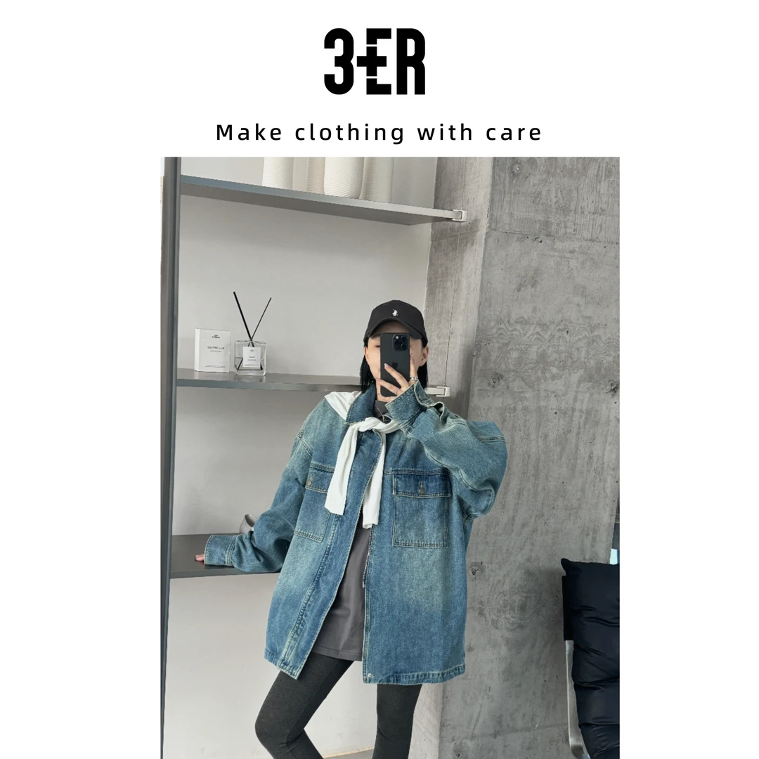3ER/3ER【率性牛仔】翻领牛仔外套 9066