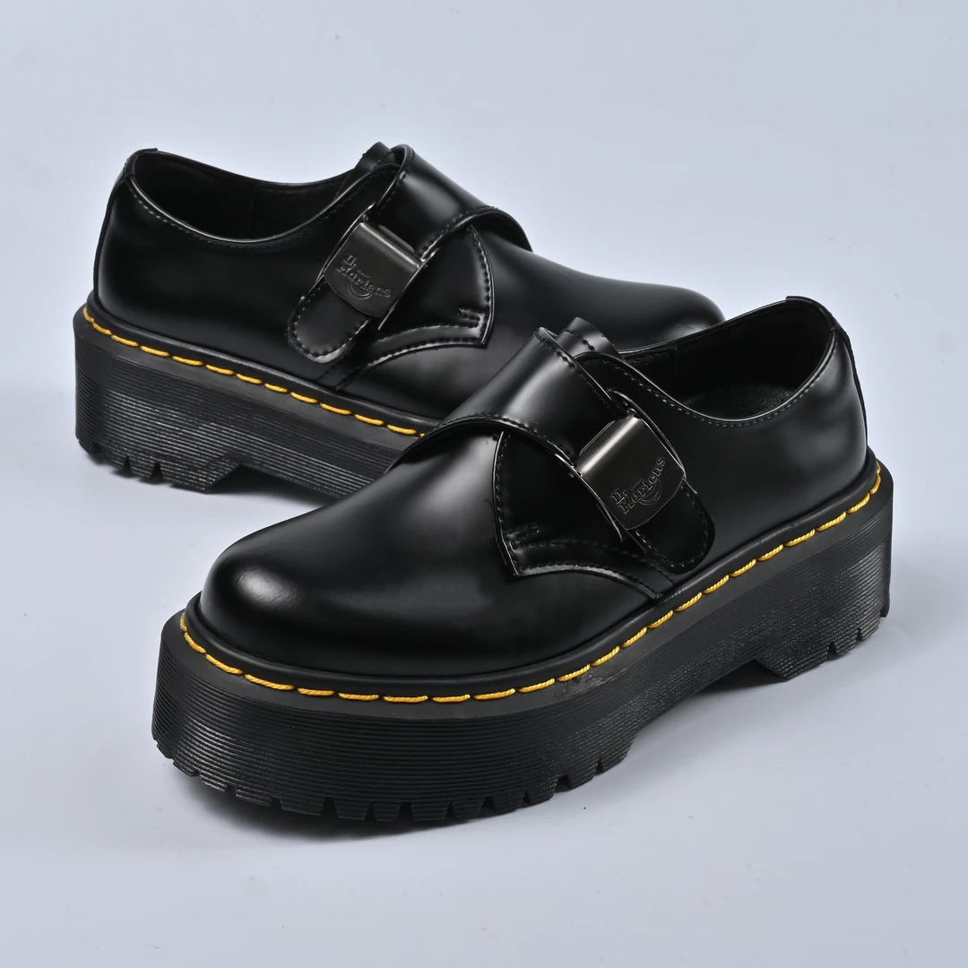 【卡扣款】时尚百搭潮流单鞋厚底英伦风圆头学生党鞋